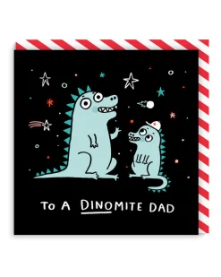 A Dinomite Dad Square Greeting Card