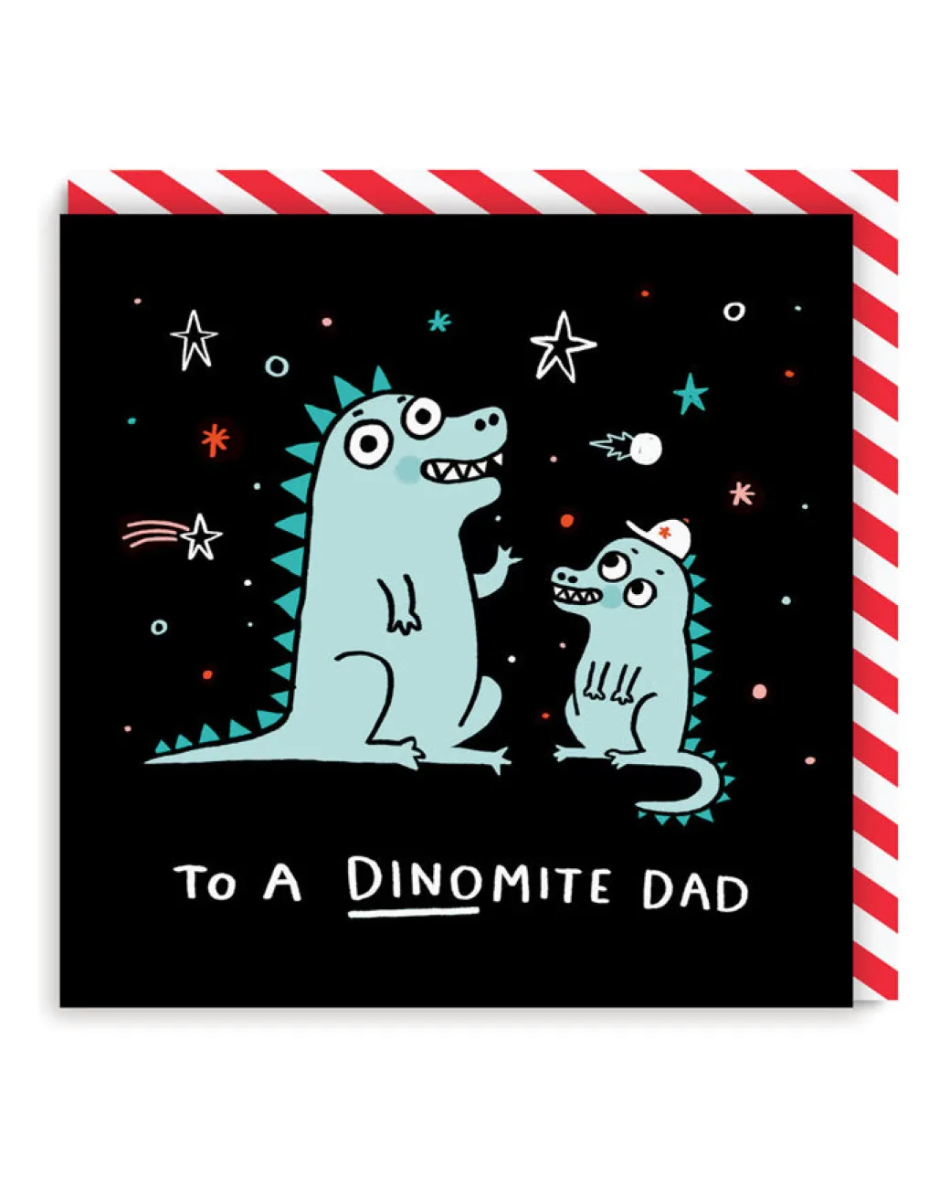 A Dinomite Dad Square Greeting Card
