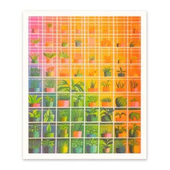 Abstract Glasshouse Riso Print (12x10)