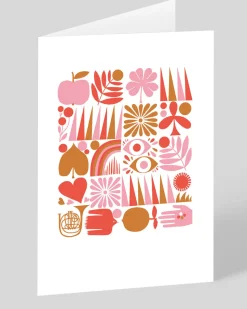 Abstract Grid Greeting Card | Ohh Deer
