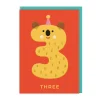 Age 3 Koala Birthday Card