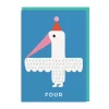Age 4 Tropical Bird Birthday Card