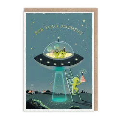 Aliens Birthday Card
