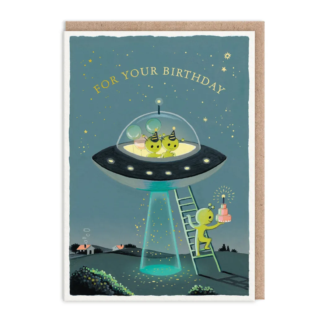 Aliens Birthday Card
