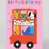 Animal Party Time Bus Birthday Card | Ohh Deer