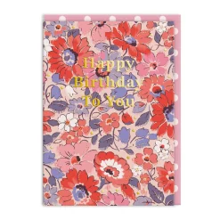 Archive Ditsy Happy Birthday Card