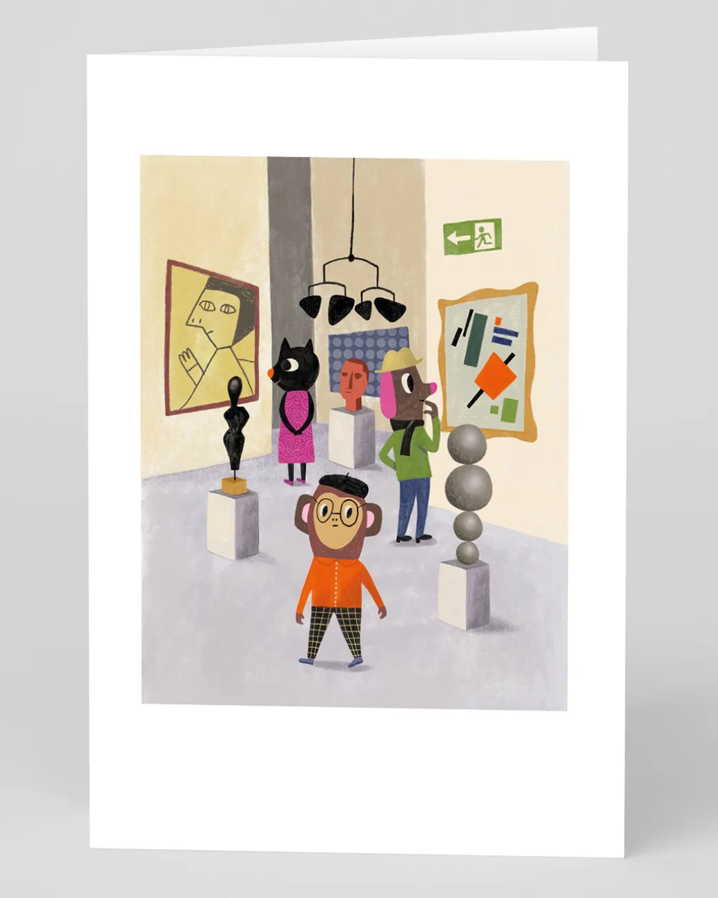 Art Gallery Animals Greeting Card | Ohh Deer