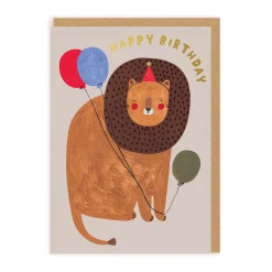Balloons and Lion Birthday Card | Daria Solak on Ohh Deer