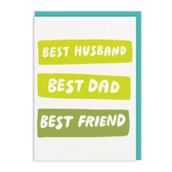 Best Husband, Dad, Friend Greeting Card