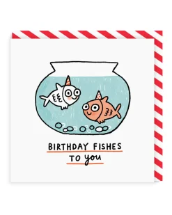 Birthday Fishes To You Square Card | Ohh Deer