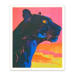 Black Panther Riso Print (12x10)