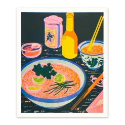 Black Ramen Riso Print (12x10)