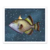 Blue Triggerfish Riso Print (12x10)