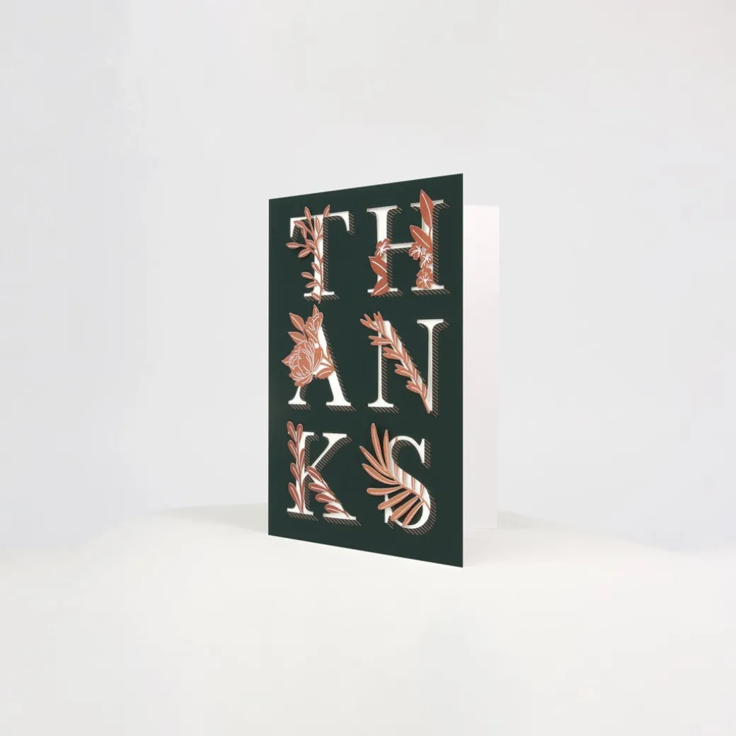 Botanical Thanks 3D Pop Up Greeting Card | Ohh Deer