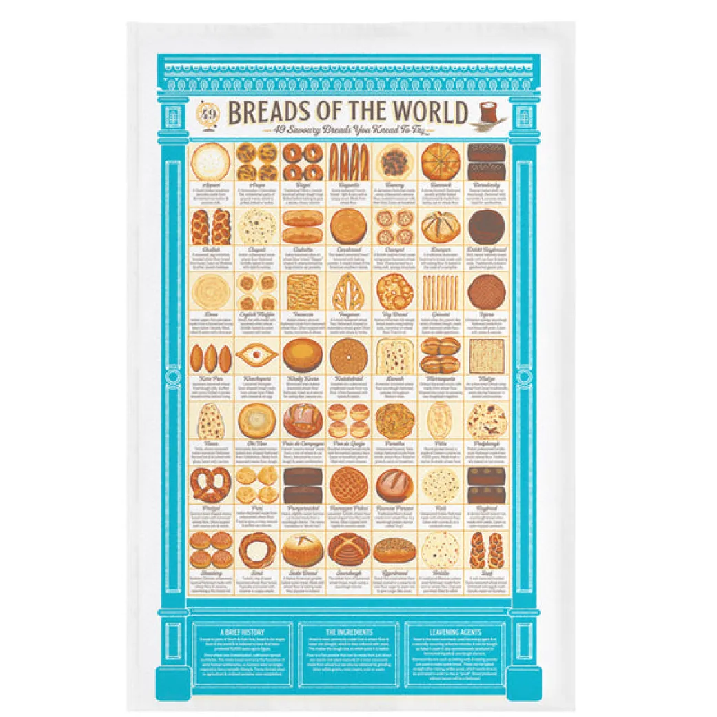 Breads of the World Tea Towel