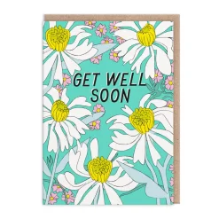 Brighten Recovery! Get Well Soon Daisies Greeting Cards | Ohh Deer
