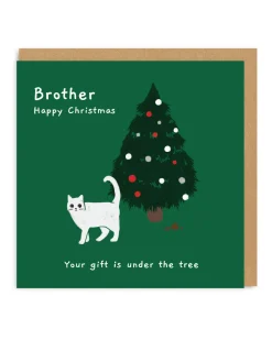 Brother - Your Gift is Under the Tree Christmas Card | Ohh Deer