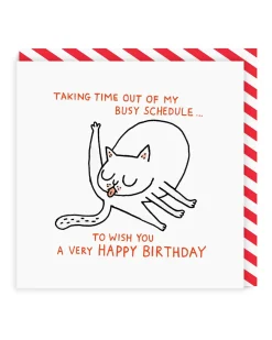 Busy Schedule Square Birthday Greeting Card