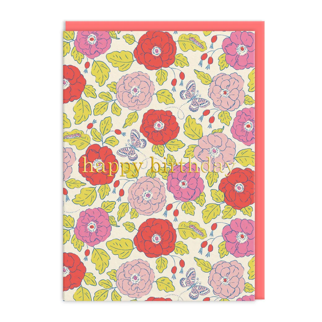 Butterfly Floral Happy Birthday Card 🦋🌼 | Ohh Deer