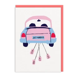 Car and Cans Just Married Card | Ohh Deer