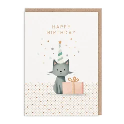 Cat Happy Birthday Card