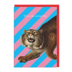 Catnip Hits Greeting Card