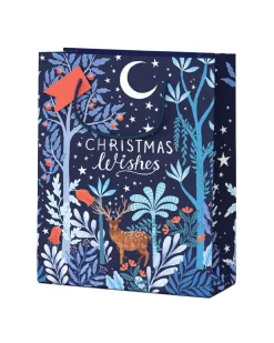 Christmas Wishes Deer In Wood Large Gift Bag | Ohh Deer