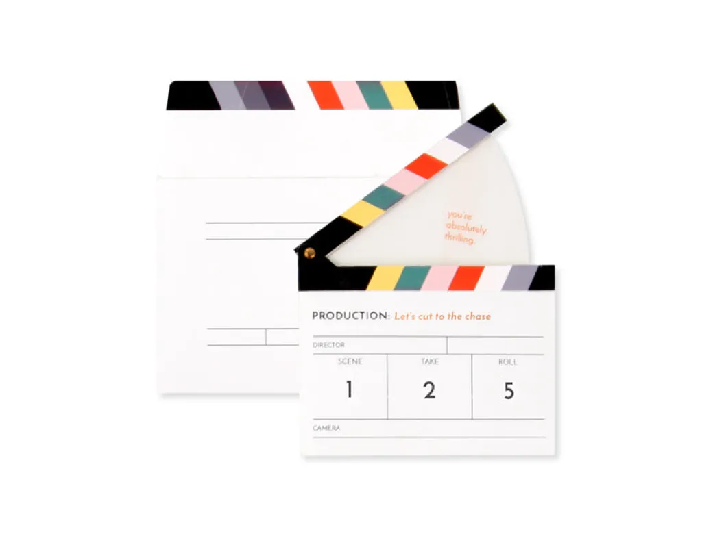 Clapperboard 3D Pop Up Greeting Card | Ohh Deer
