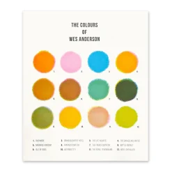 Colours of Wes Anderson Riso Print (12x10)