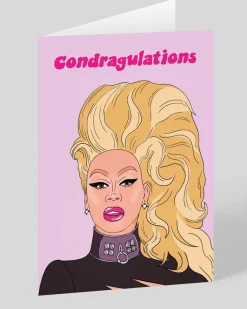 Con-dragulations Ru Paul Greeting Card | Ohh Deer