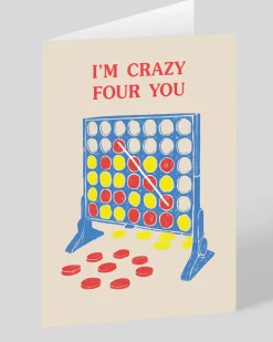 Crazy Four You Greeting Card | Ohh Deer