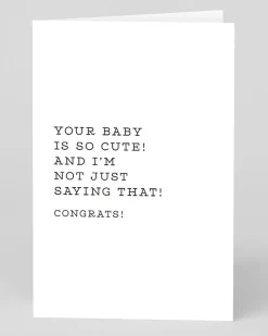 Cute Not Just Saying New Baby Card | Ohh Deer