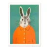 Cute Rabbit Riso Print (8x6)