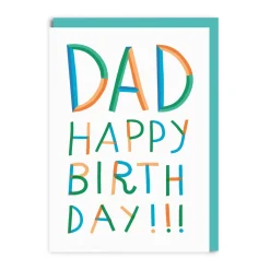 Dad Letters Happy Birthday Card | Ohh Deer