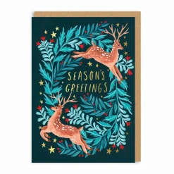 Deer Season's Greetings Christmas Card