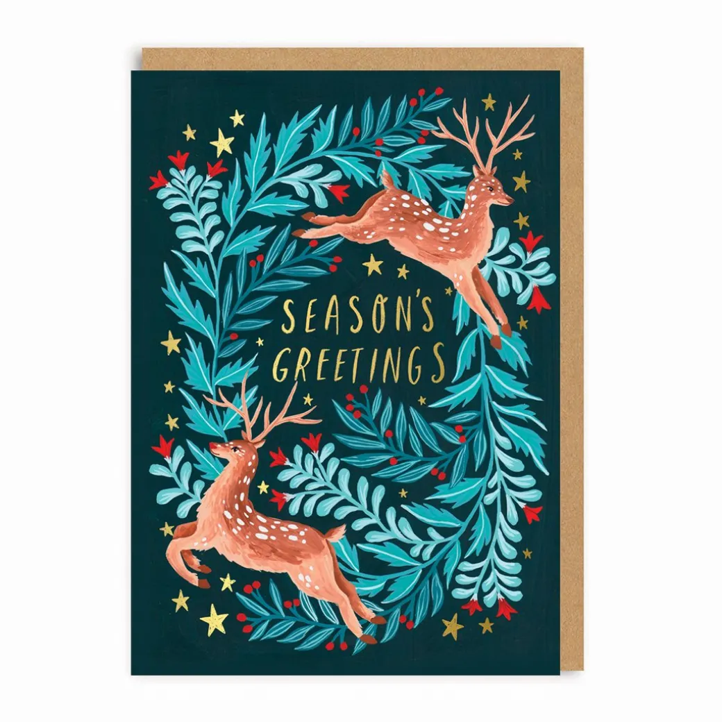 Deer Season's Greetings Christmas Card