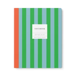 Design No.37 Blue Green Stripe Exercise Book