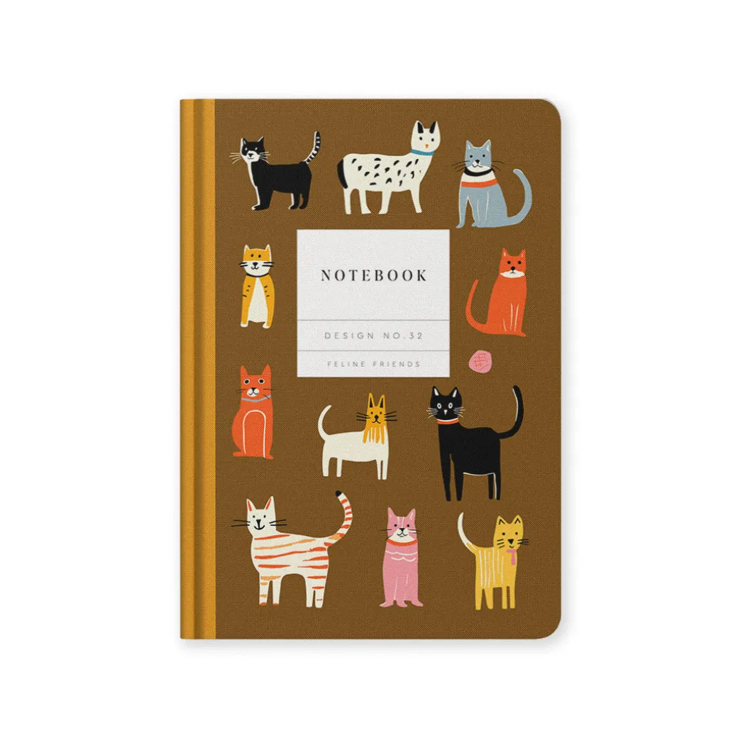 Design No.32 Feline Friends Hardback Notebook