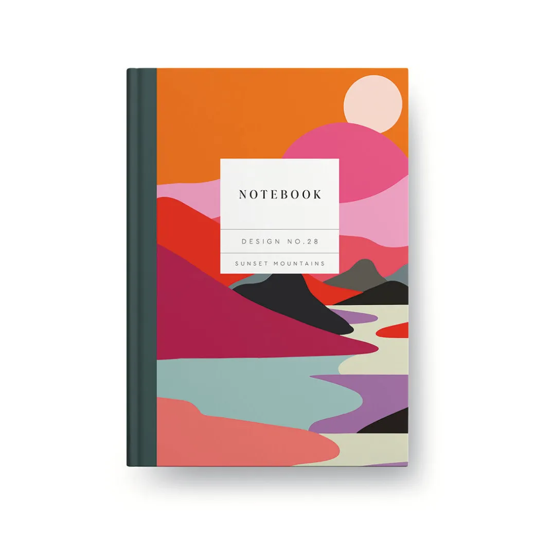 Design No.28 Sunset Mountains Hardback Notebook (OS)