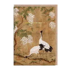 Diane Hill - Cranes And Wisteria Birthday Card | Ohh Deer
