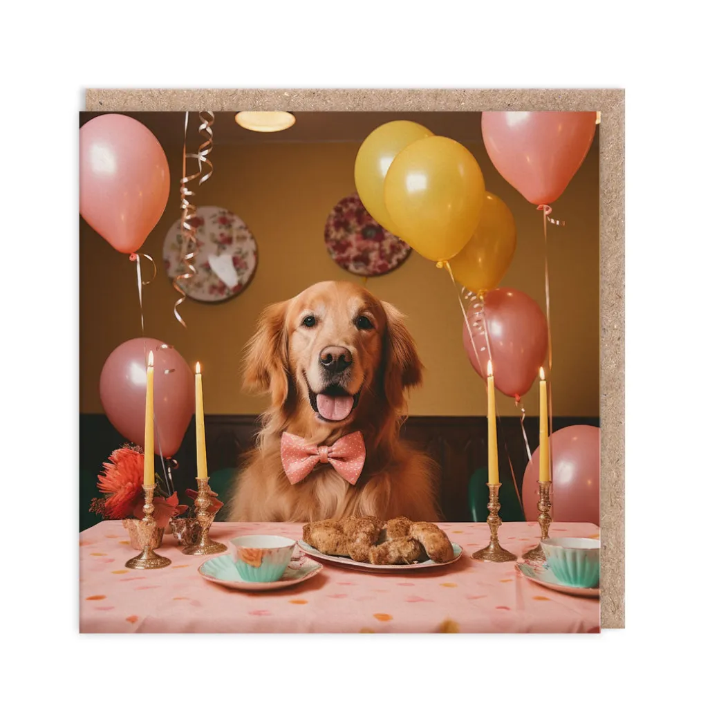 Dog At Table Birthday Card - Say Cheese | Ohh Deer