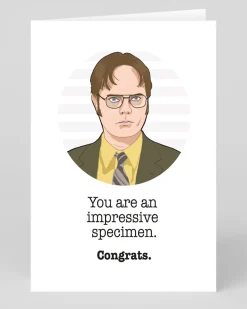 Dwight Schrute Impressive Specimen Greeting Card | Ohh Deer