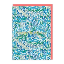 Emily Taylor - Blue Abstract Happy Birthday Card | Ohh Deer