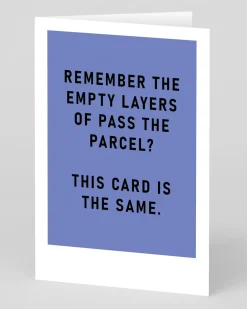 Empty Layers Of Pass The Parcel Greeting Card | Ohh Deer