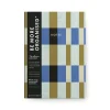 Evelina Blue & Green Stripes Linen Notebook 📓 | Ohh Deer