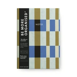 Evelina Blue & Green Stripes Linen Notebook 📓 | Ohh Deer