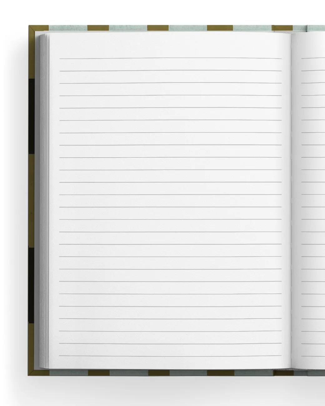 Evelina Blue & Green Stripes Linen Notebook 📓 | Ohh Deer
