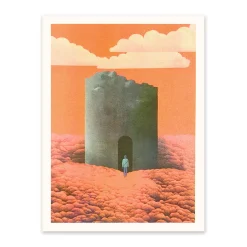 Figure and Tower Riso Print (8x6)