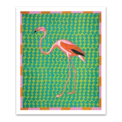 Flamingo Riso Print (12x10)