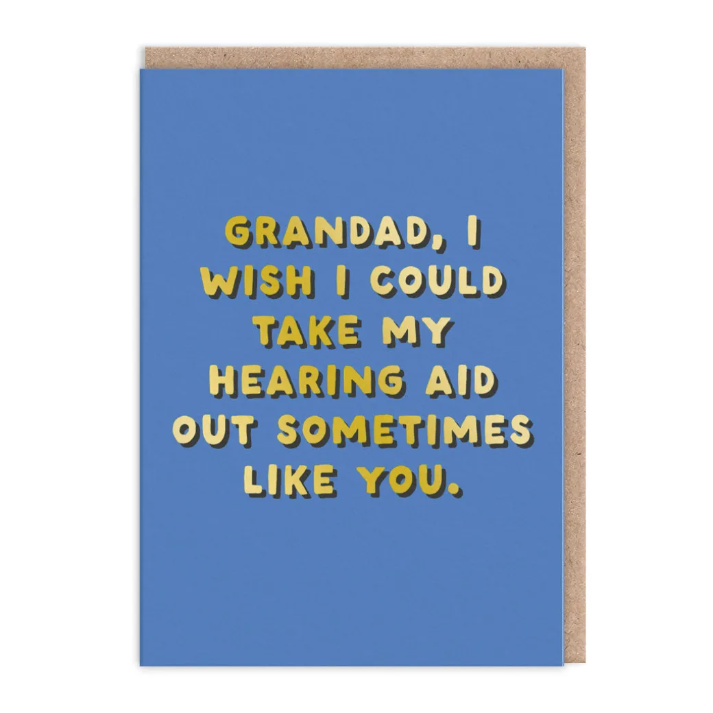 Grandad - Hearing Aid Greeting Card